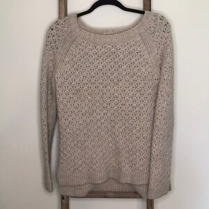 [BANANA REPUBLIC] Scoop Neck Italian Yarn Crochet Sweater